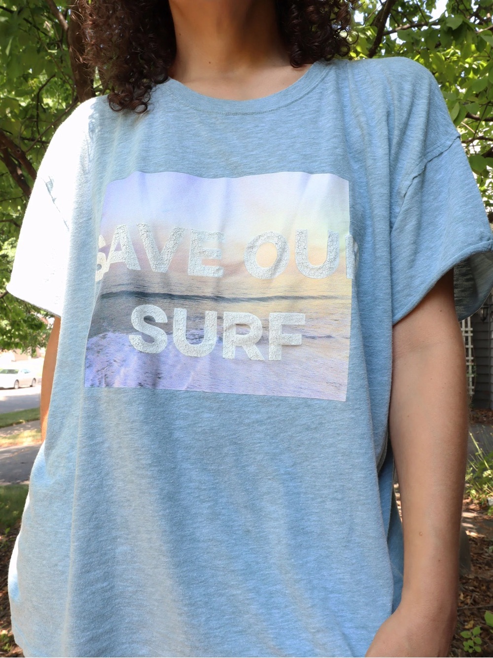 We The Free Save Our Surf oversized graphic tee